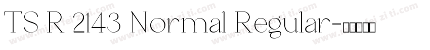 TS R 2143 Normal Regular字体转换